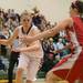 Dexter's Riley McDonald drives the ball as she tries to make a basket against Canton during the first half the regional semifinal game at Novi High School Tuesday, Mar. 5th.
Courtney Sacco I AnnArbor.com  